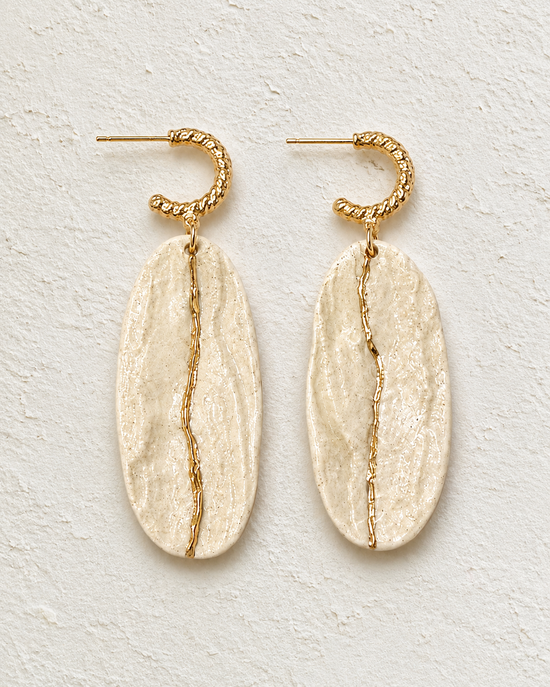 In the Morning Light high-temperature ceramic earrings from Stone Meets Sea collection