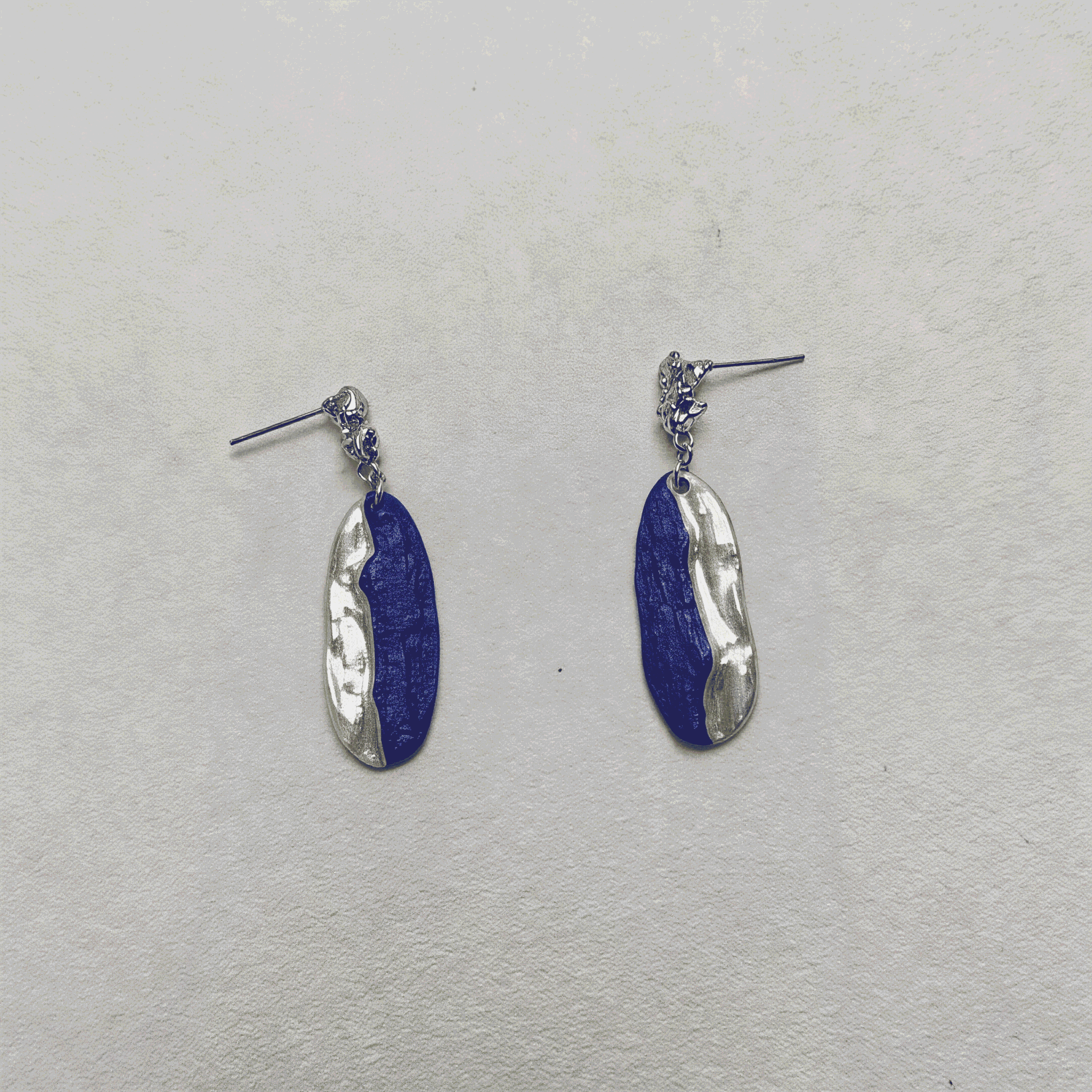 Ocean in Silver Spray earrings